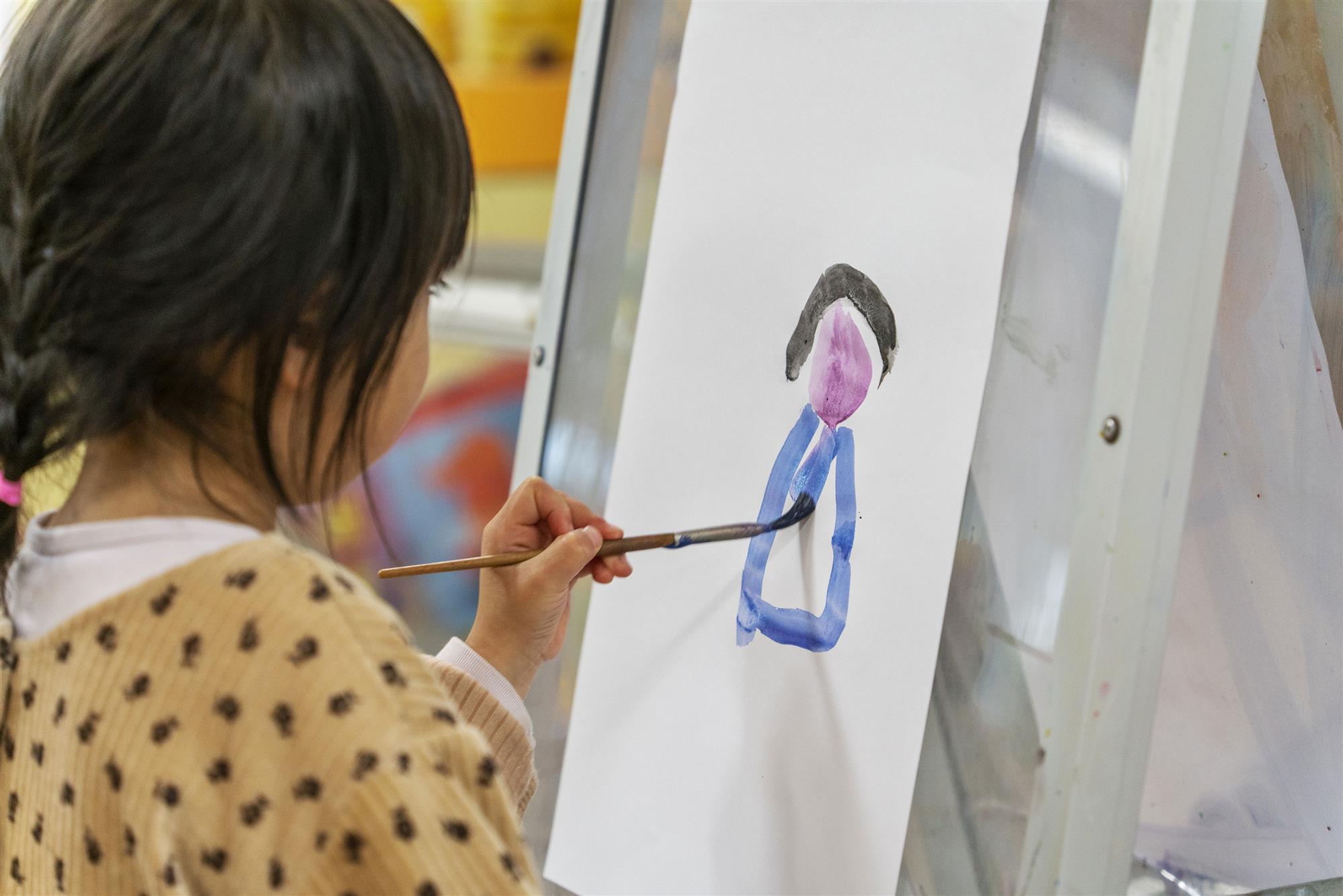 Child painting picture